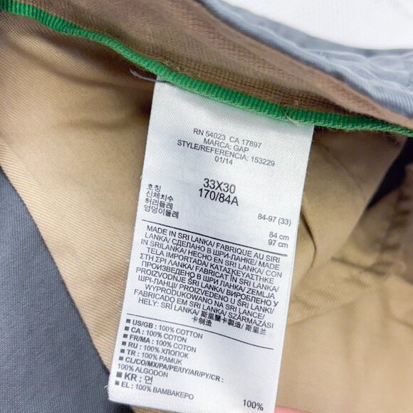 Men's GAP Pants Lived In Straight Shadow Gray Cotton Khaki Semi-Casual Jean - Picture 5 of 11